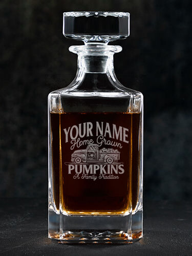 Pumpkins : Whiskey Decanter - Engraved