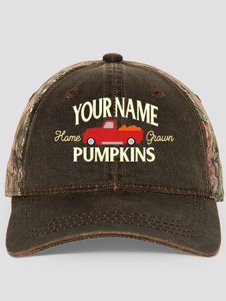 Pumpkins : Embroidered 2-Tone Camo Hats