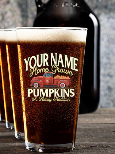 Pumpkins : Growler Pint Glass Gift Sets - Color Printed