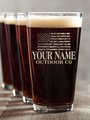 American Outdoor Company : Pint Glasses - Color Printed