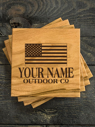 American Outdoor Company : Coasters - Engraved