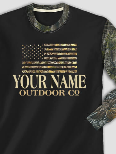 American Outdoor Company : Printed 2-Tone Camo Long Sleeves