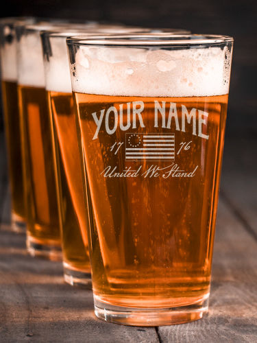 United We Stand : Pint Glasses - Engraved