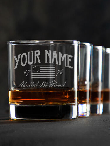 United We Stand : Rocks Glasses - Engraved