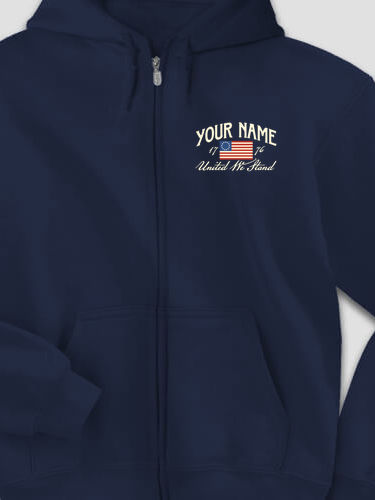 United We Stand : Embroidered Zip Hoodies