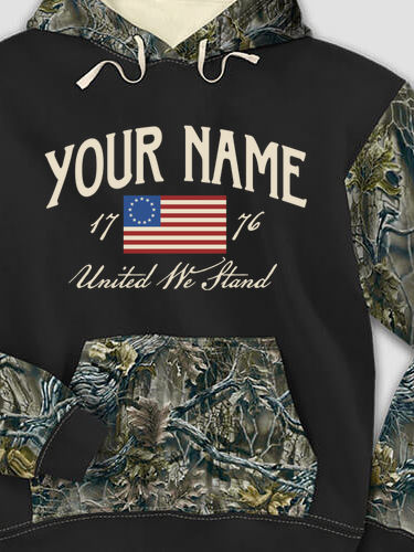 United We Stand : Printed 2-Tone Camo Hoodies