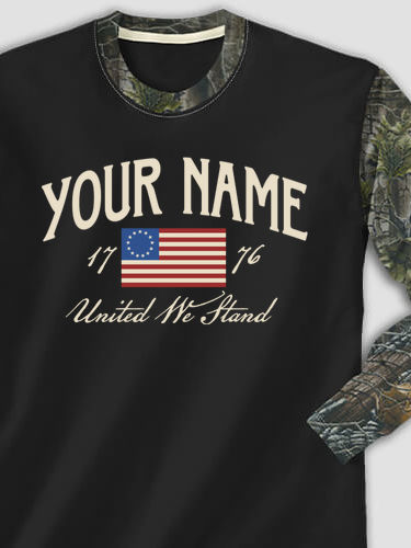 United We Stand : Printed 2-Tone Camo Long Sleeves