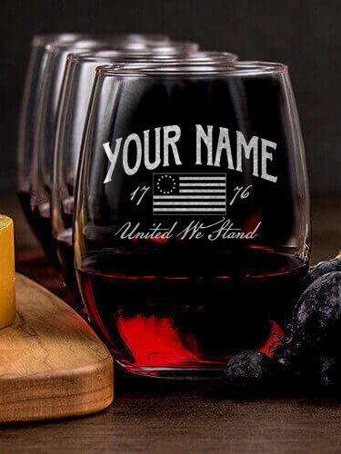 United We Stand : Cheese Board Wine Glass Gift Sets - Engraved
