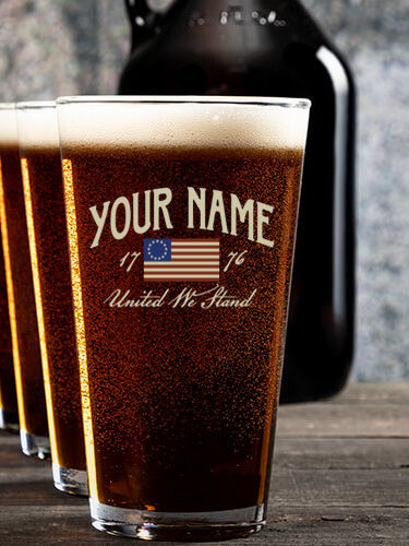 United We Stand : Growler Pint Glass Gift Sets - Color Printed