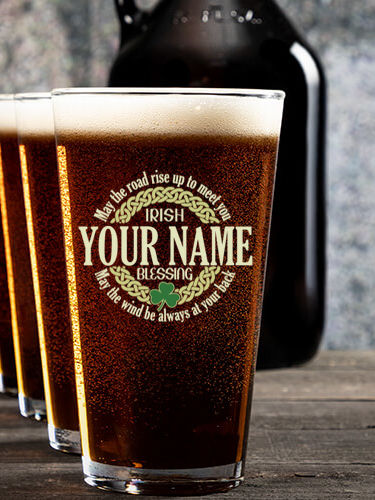 Irish Blessing : Growler Pint Glass Gift Sets - Color Printed