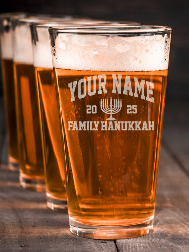 Hanukkah Varsity : Pint Glasses - Engraved