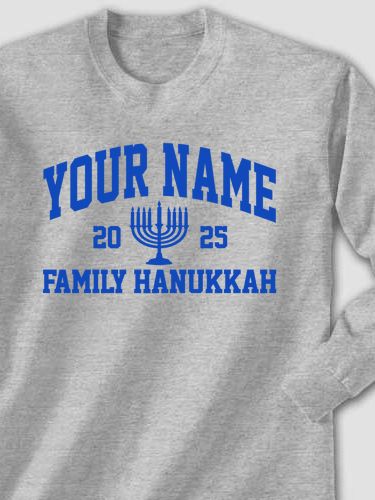 Hanukkah Varsity : Printed Long Sleeves