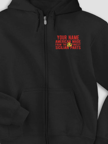 Sicilian Parts : Embroidered Zip Hoodies