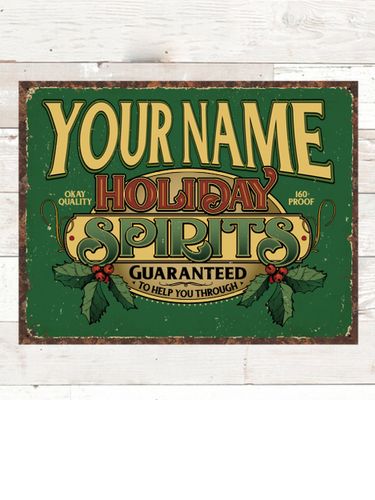 Holiday Spirits : Tin Signs