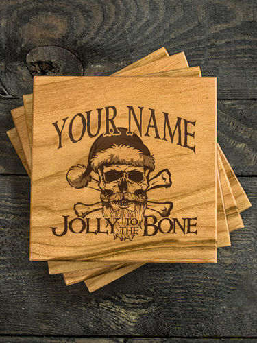 Jolly To The Bone : Coasters - Engraved