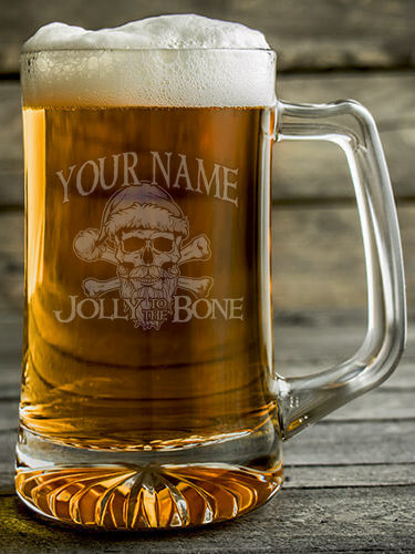 Jolly To The Bone : Beer Mugs - Engraved