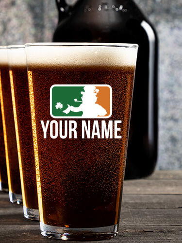 Major League Irish : Growler Pint Glass Gift Sets - Color Printed