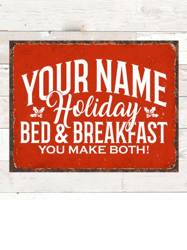 Holiday Bed And Breakfast : Tin Signs