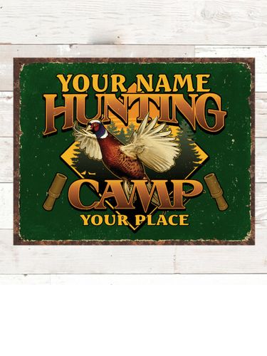 Pheasant Hunting Camp : Tin Signs