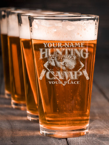 Pheasant Hunting Camp : Pint Glasses - Engraved