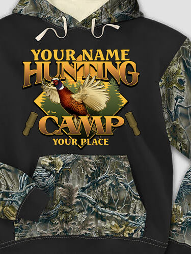 Pheasant Hunting Camp : Printed 2-Tone Camo Hoodies