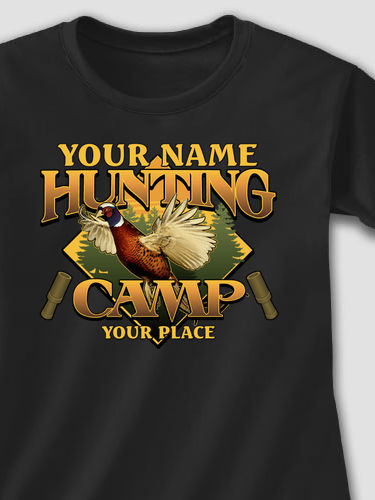 Pheasant Hunting Camp : Adult Ladies Fitted T-Shirt
