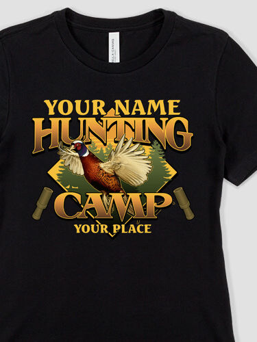 Pheasant Hunting Camp : Premium Ladies T-Shirts
