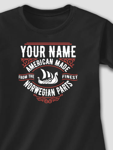 Norwegian Parts : Adult Ladies Fitted T-Shirt
