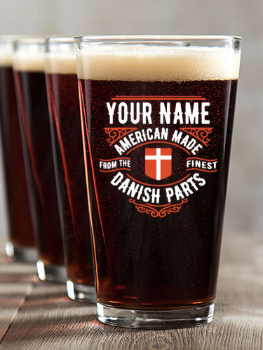 Danish Parts : Pint Glasses - Color Printed