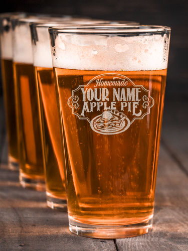 Apple Pie : Pint Glasses - Engraved