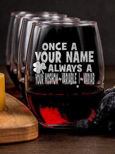 Always Irish : Cheese Board Wine Glass Gift Sets - Engraved