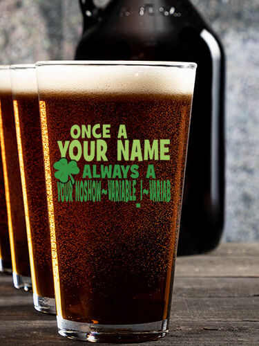 Always Irish : Growler Pint Glass Gift Sets - Color Printed