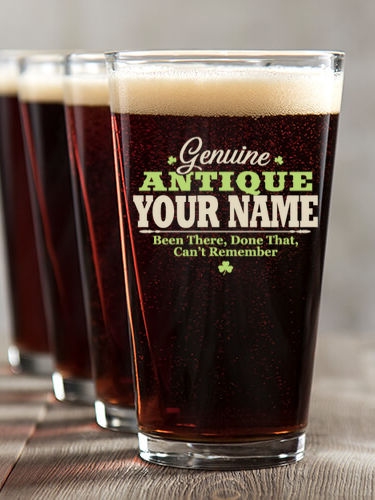 Genuine Irish Antique : Pint Glasses - Color Printed