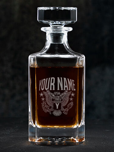 Eagle Monogram : Whiskey Decanter - Engraved