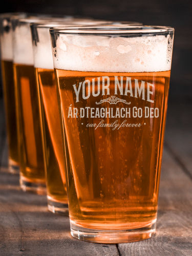 Family Forever : Pint Glasses - Engraved