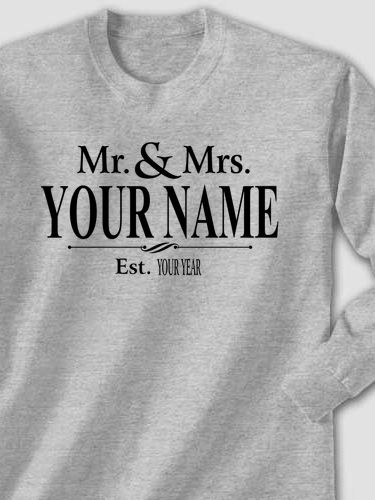Mr and Mrs : Printed Long Sleeves
