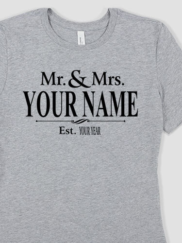 Mr and Mrs : Premium Ladies T-Shirts