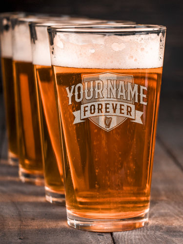 Forever : Pint Glasses - Engraved