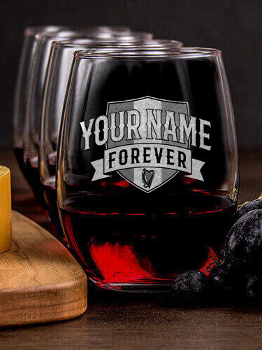 Forever : Cheese Board Wine Glass Gift Sets - Engraved