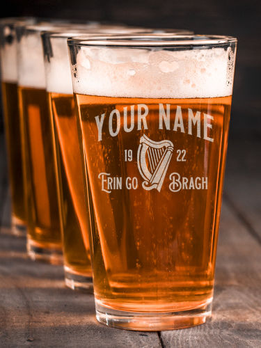 Erin Go Bragh : Pint Glasses - Engraved