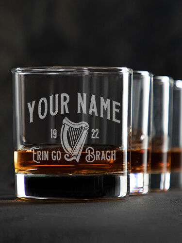 Erin Go Bragh : Rocks Glasses - Engraved