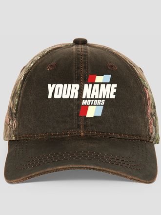 Vintage Motors : Embroidered 2-Tone Camo Hats
