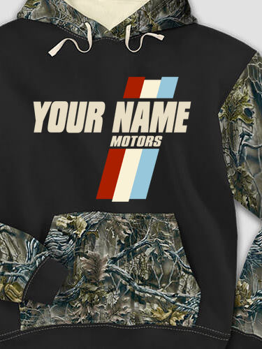 Vintage Motors : Printed 2-Tone Camo Hoodies