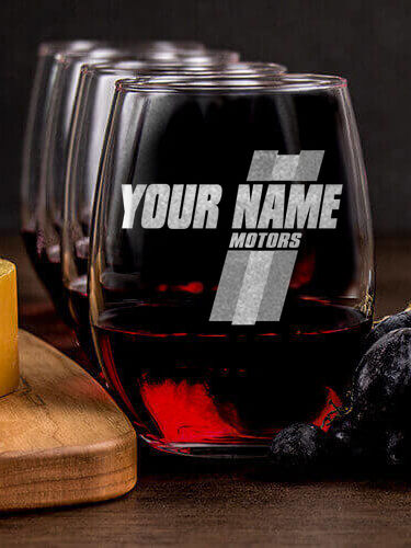 Vintage Motors : Cheese Board Wine Glass Gift Sets - Engraved