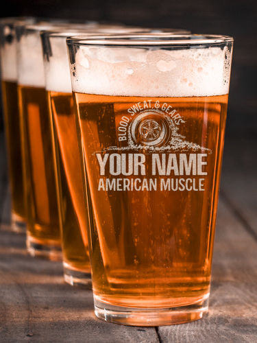 American Muscle : Pint Glasses - Engraved