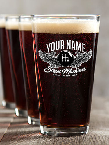 Street Machines : Pint Glasses - Color Printed