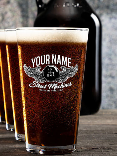 Street Machines : Growler Pint Glass Gift Sets - Color Printed