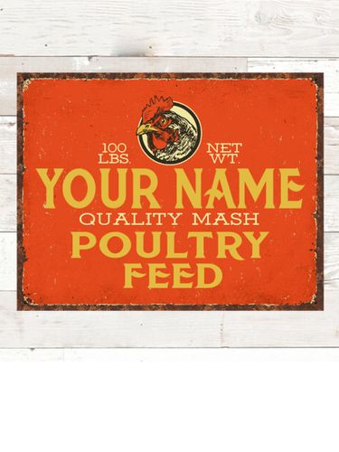 Poultry Feed : Tin Signs