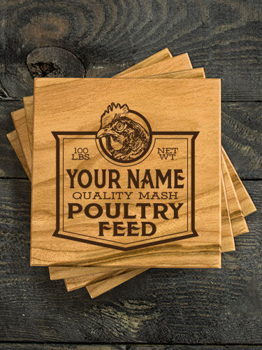 Poultry Feed : Coasters - Engraved