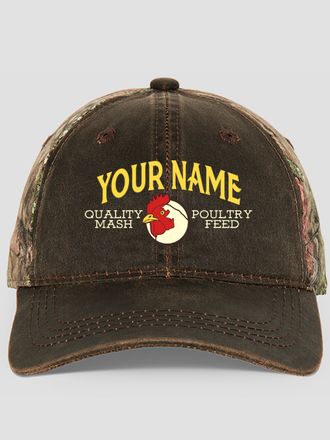 Poultry Feed : Embroidered 2-Tone Camo Hats